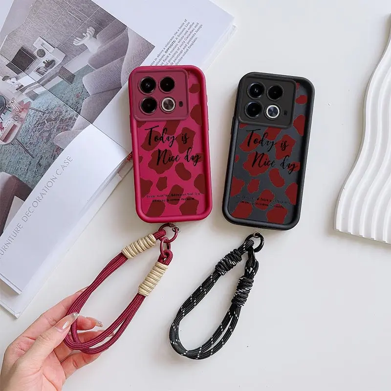 Note40 Leopard Lanyard Phone Case For Infinix Note 30 Pro 30VIP 12 12Pro Smart 8 7 6 Zero 30 Shockproof Protection Back Cover