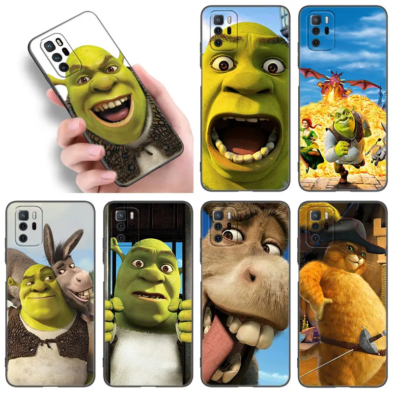 Anime S-shrek Art Black Silicone Phone Case For Xiaomi Redmi Note 9 10 11 11S 11T 12 13 Pro 5G Plus 9S 10S 12S