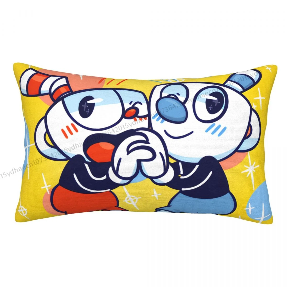 Friend Cojines Pillowcase Cuphead Game Cushion Home Sofa Chair Print Decorative Coussin Pillow Covers