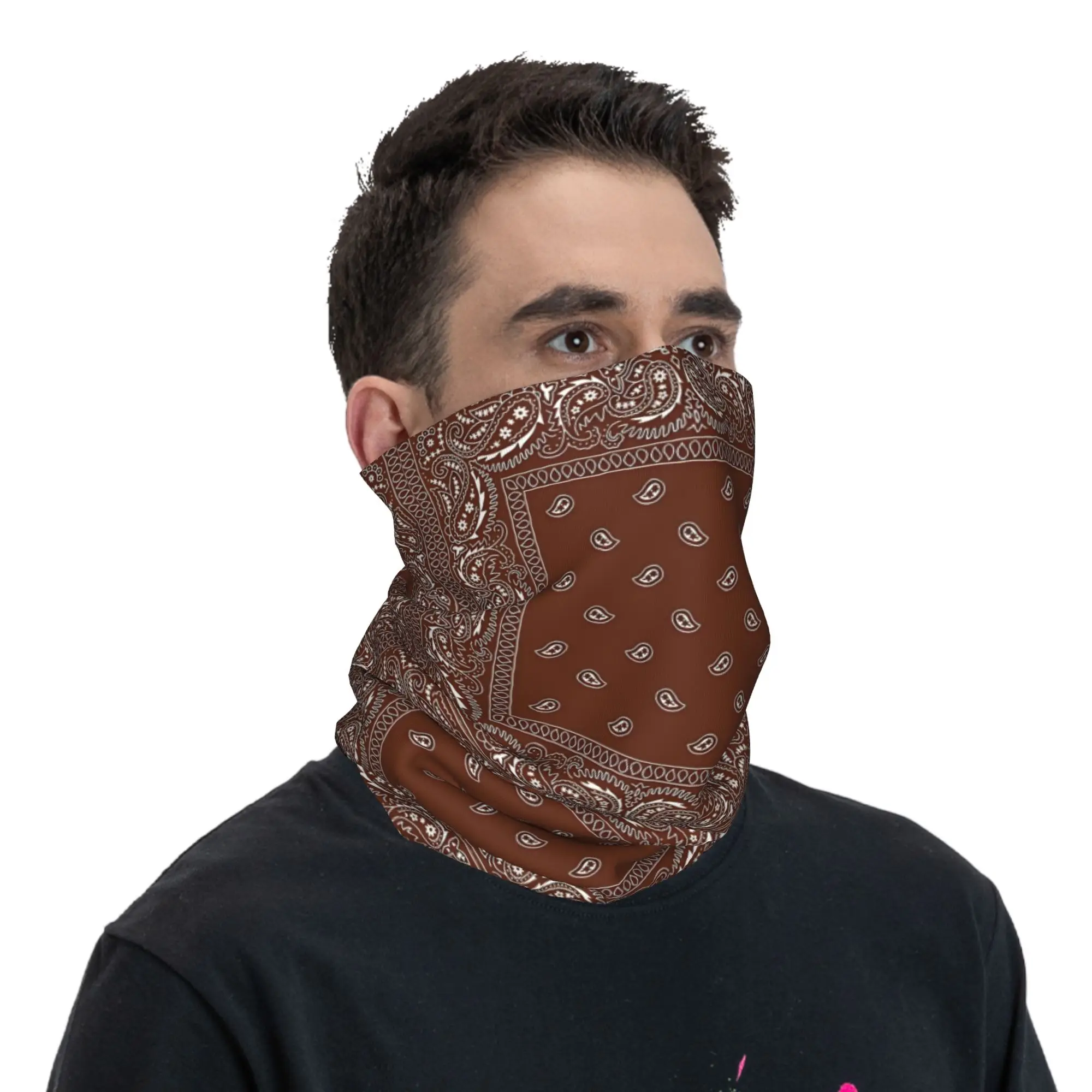 

Bandana Classic Brown Traditional Bandana Trendy Bicycle Mask Hiking Camping Dustproof Balaclava Soft Motorcycle Tactical Mask