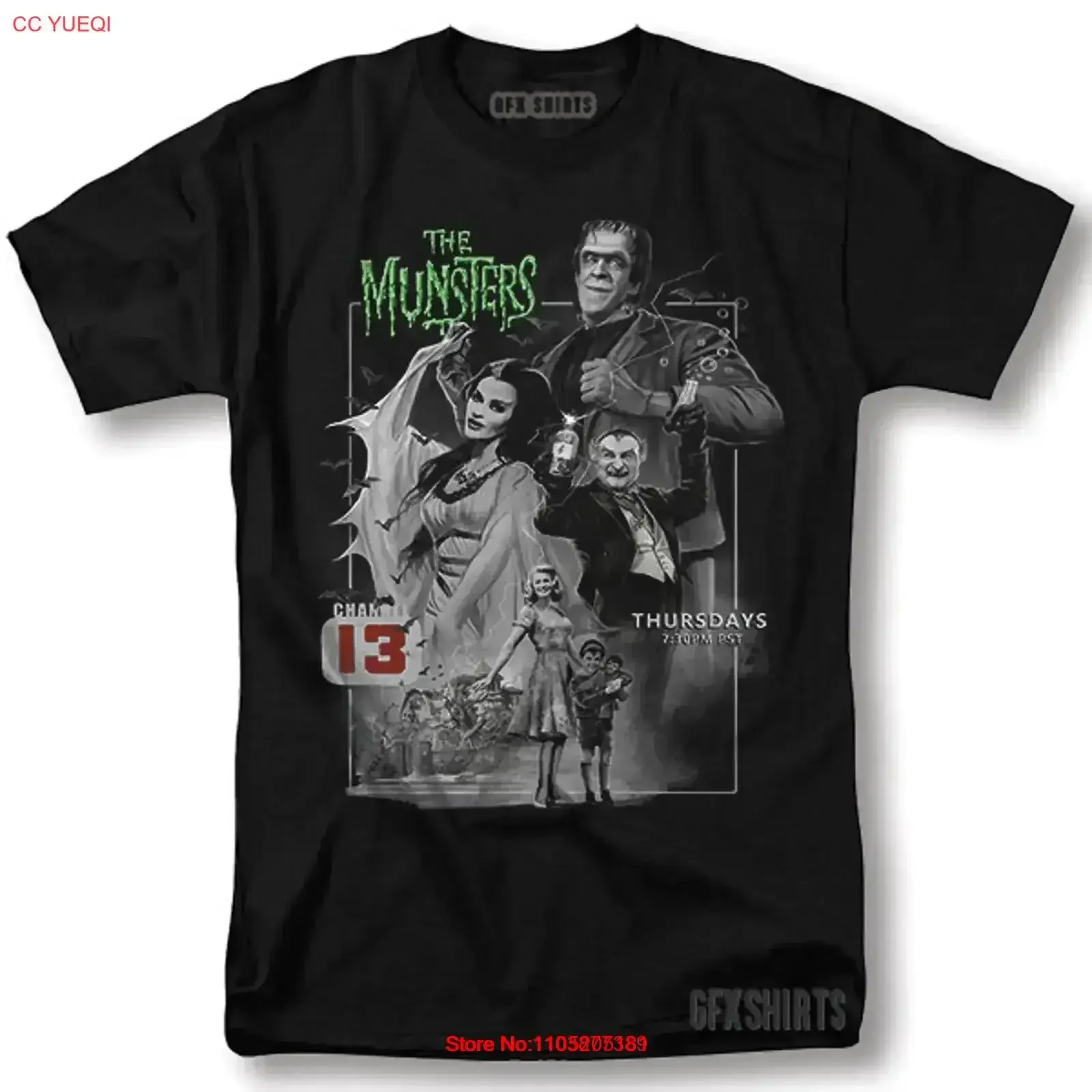 The Munsters T Shirt Frankenstein Movie Vintage Design Washed Top For Everyday Wear Stylish Breathable Stretched  vintage