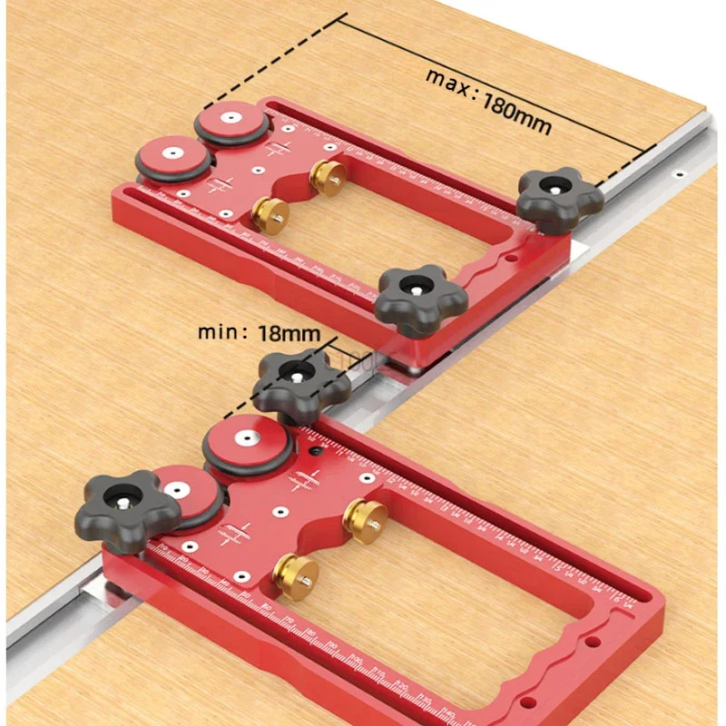 Adjustable Bearing Roller Feather Board Carpentry 18-180mm Table Saw Jig Aluminum Feather Loc Board Anti Rebound Safety Feeder