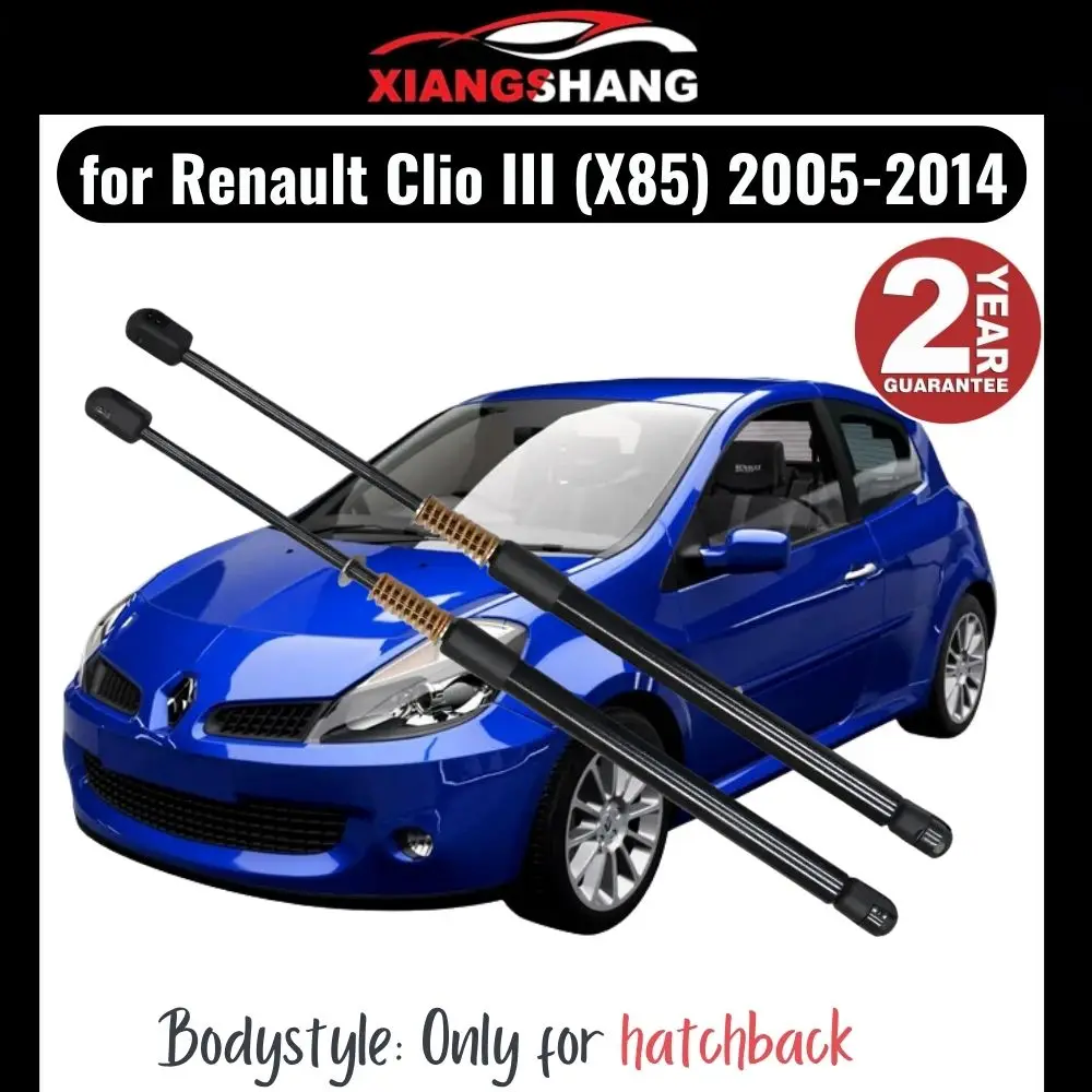 2pcs Rear Auto Open With Spring Damper for Renault Clio III (X85) Hatchback 2005-2014  Trunk Boot Gas Charged Gas Struts