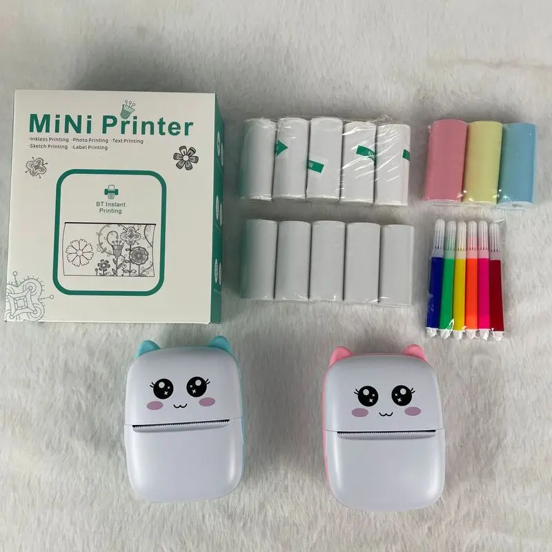New Arrival Hot Sale Mini Portable Pocket Bluetooth Thermal Printer Small Wireless Mobile Photo Label Printing Machine for Home