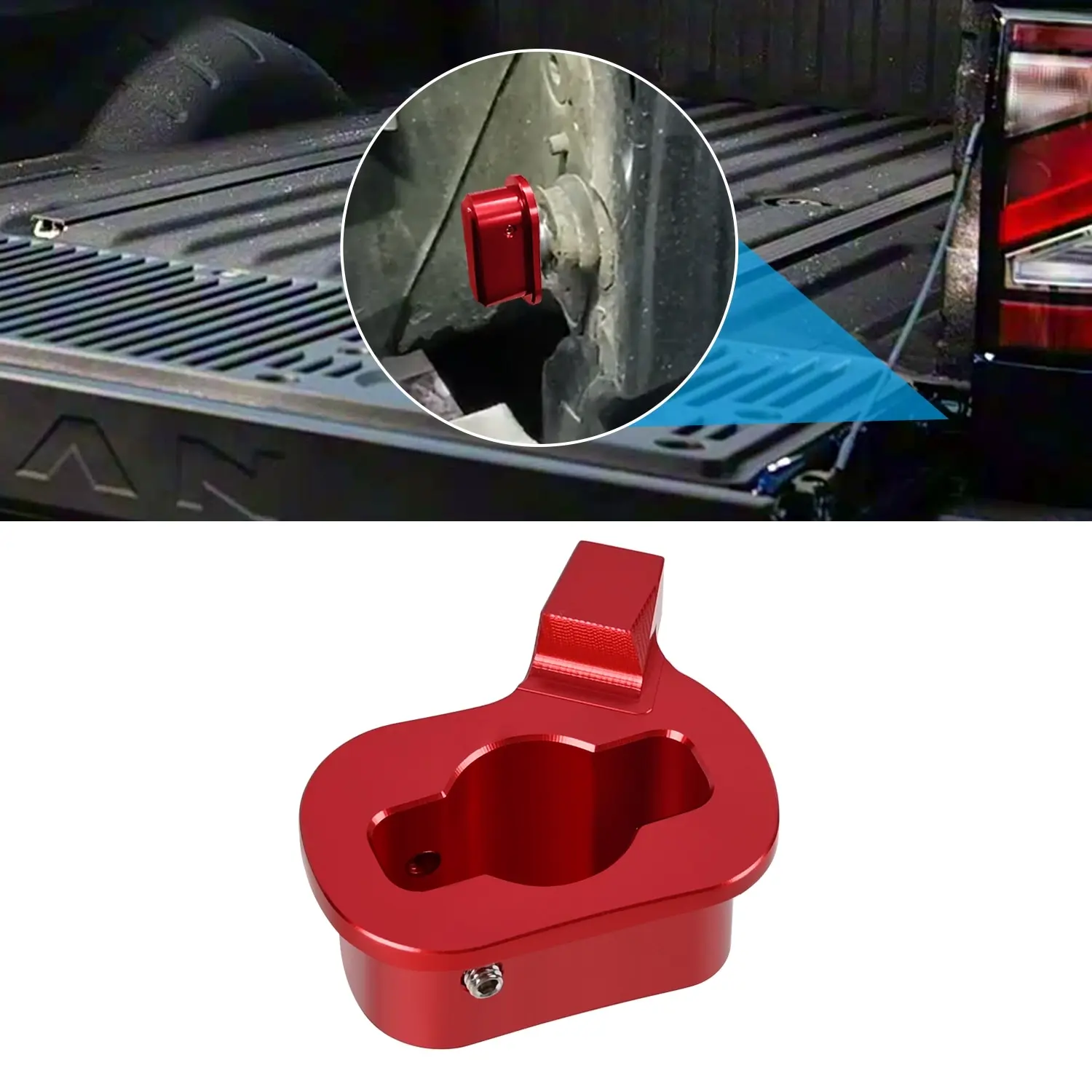 Red Aluminum Tailgate Hinge Assist Bushing Replace 93470-ZH000 93470-9FV3A For Nissan TITAN 2005 2006 2007 2008 2009 2010-2024