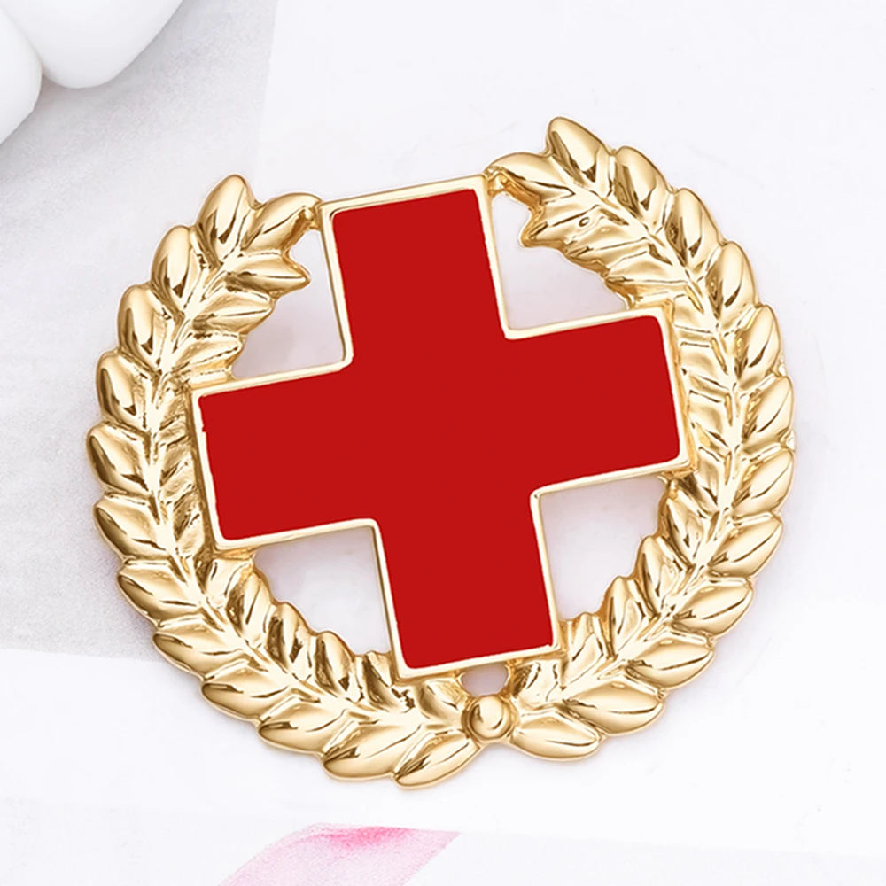 Catuni Ambulance First Aid Medical Pin Brooch Enamel Medicine Lapel Badge Jewelry Gifts for Paramedic Unisex