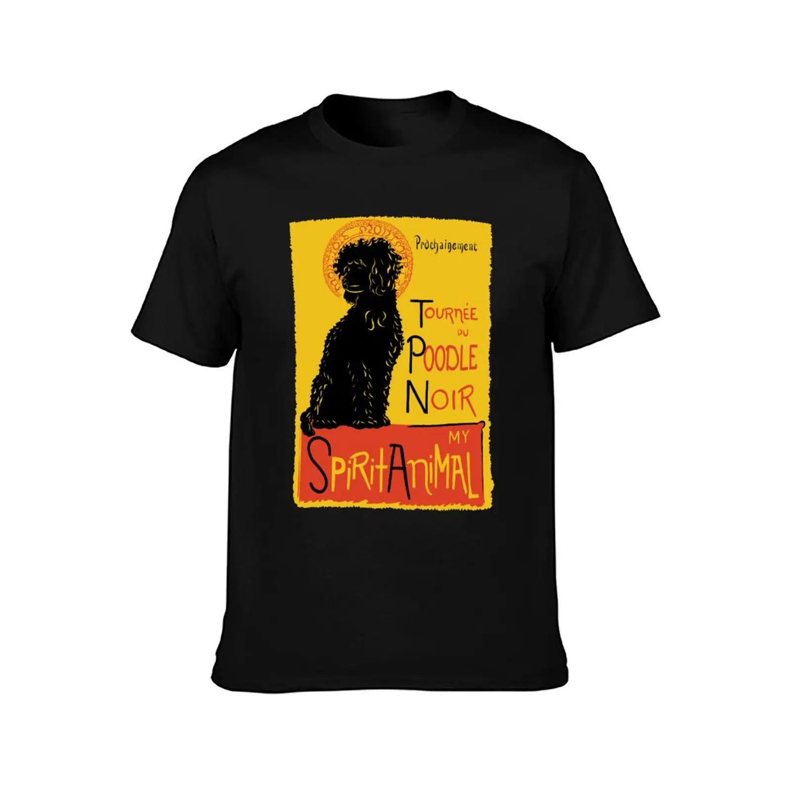 Cute Giant Standard Poodle Dog Art French Poodle Gift T-Shirt Anti-Fade Casual Tee Shirt T-Shirt