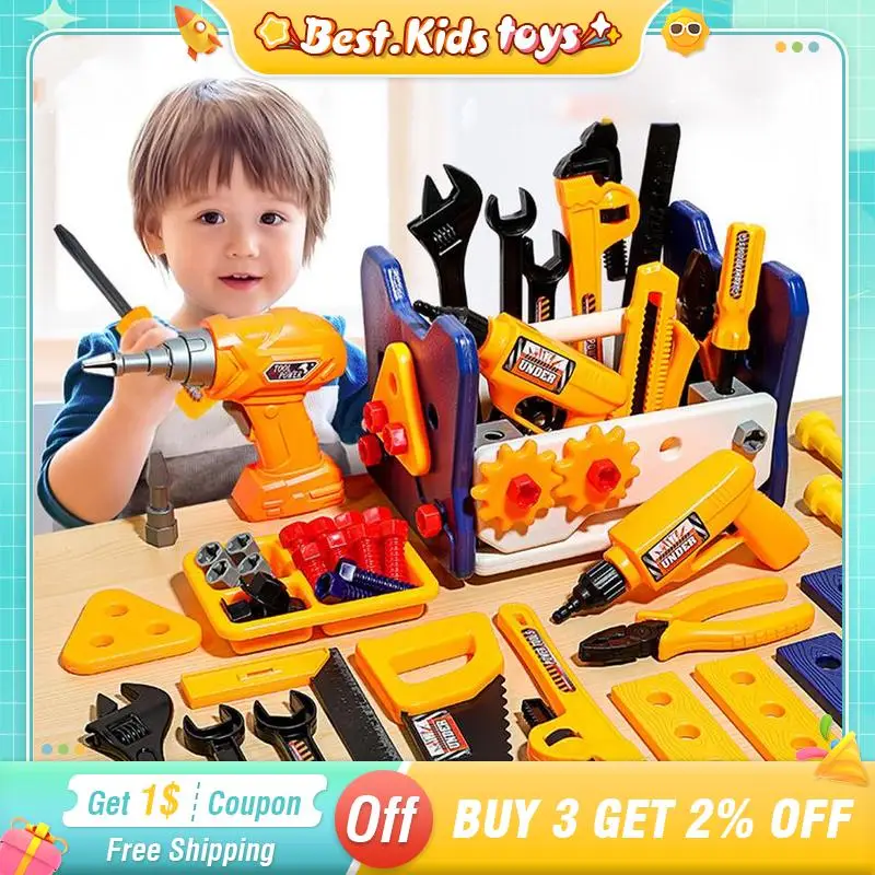 Kinderspiel zeug Reparatur Toolbox Kit Spielzeug Drehs ch raube und Demontage Montage Spielhaus Montessori Lernspiel zeug Jungen