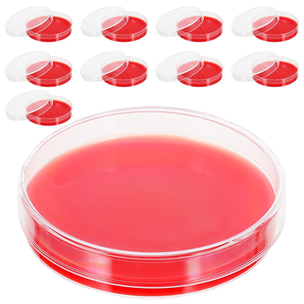 10 Pcs Blood Agar Plate Science Petri Dishes Labs Growth Medium Vegan Marshmallows