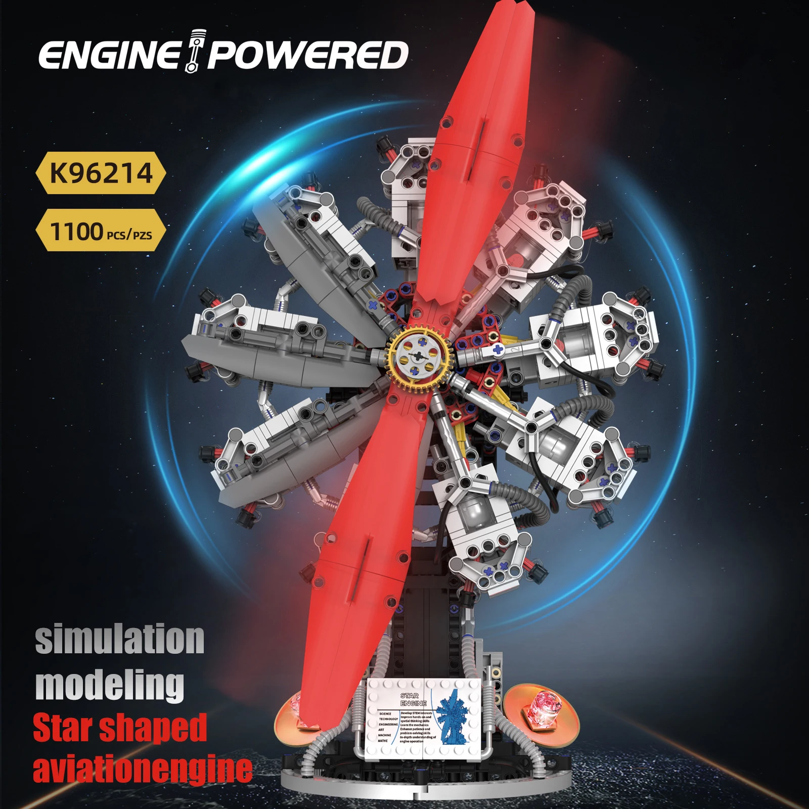 

Игрушка с строительными блоками двигателя космического корабля, модель механического двигателя в сборе, игрушки «сделай сам», развивающие игрушки, игрушки в подарок, праздничные подарки