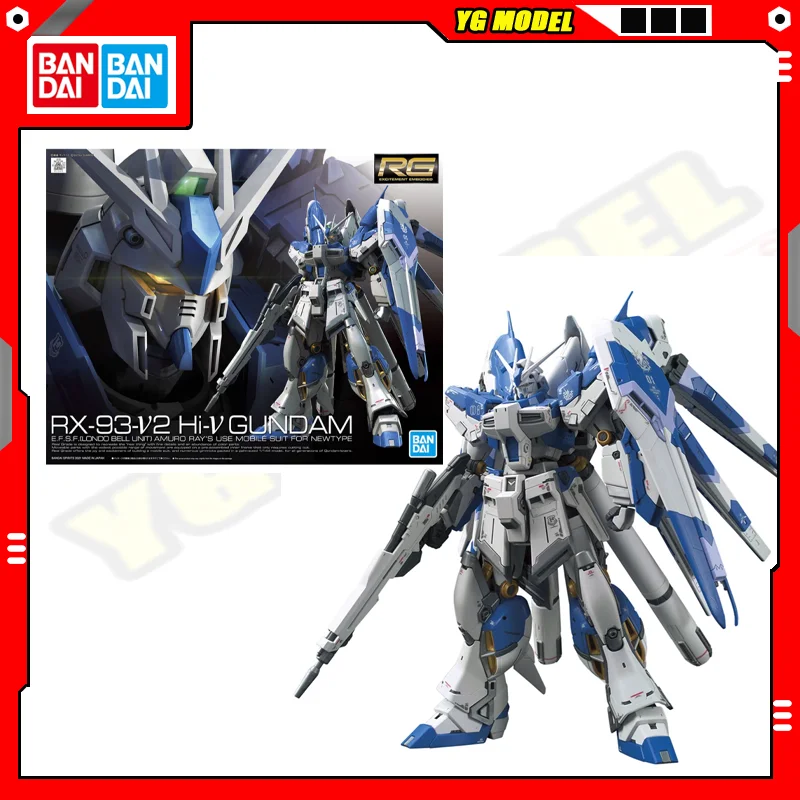 

Bandai Genuine Hi-ν-Gundam MG 1/100 Anime Action Figure Robot Periphery Collectible Assembly Model Toy Ornaments Gift Children