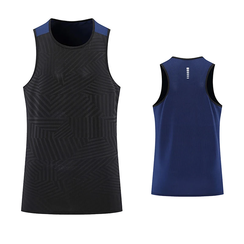 

Men's Running Sports Vest Fitness Training Gym Shirt Outdoor Jogging Vest Custom LOGO