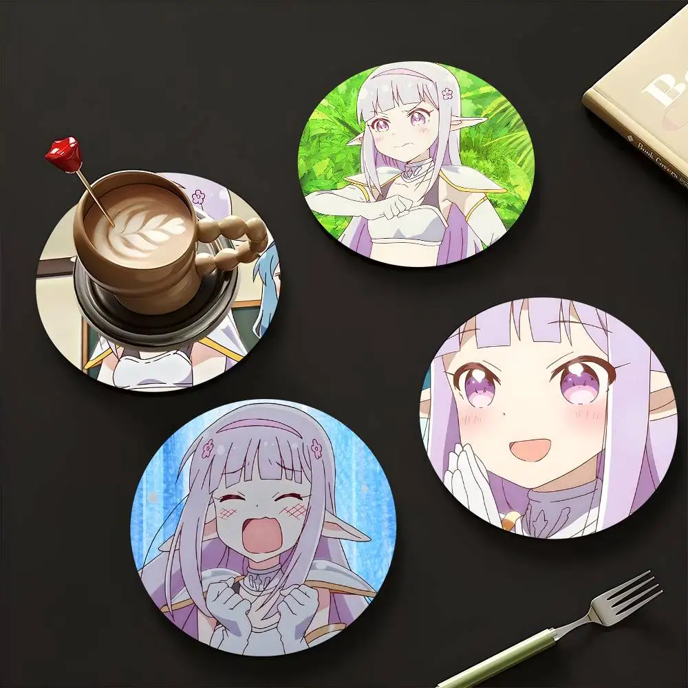 1pc Ellenoar Seiran Wooden Coaster Colour Printing Cup Mat Home Desk Decoration Gifts