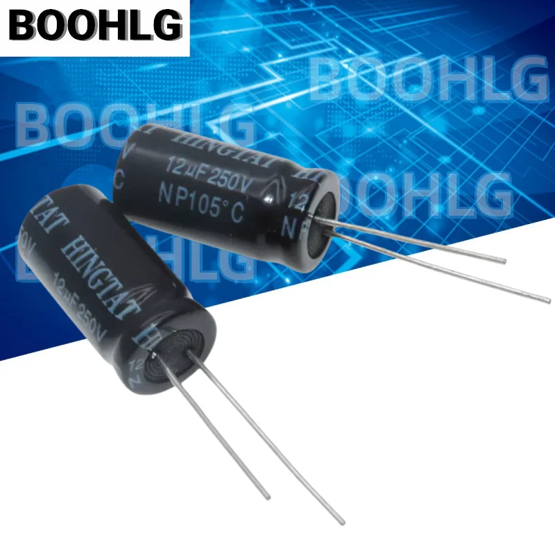 2PCS Original Audio Speaker Medium and High Frequency Crossover NP Non-Polar Electrolytic Capacitor 250V 12UF 13X25MM