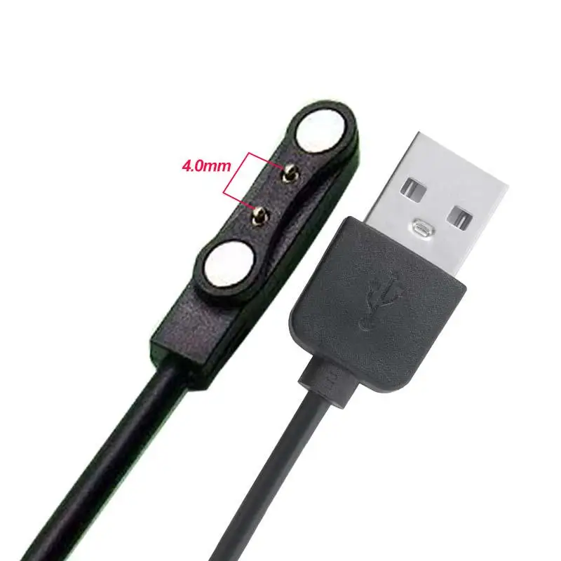 2 pins 4pins Smartwatch Dock Charger Adapter USB Charging Cable Cord For Adult / Kids Smart Watch Power Charge Wire Accessories view 4