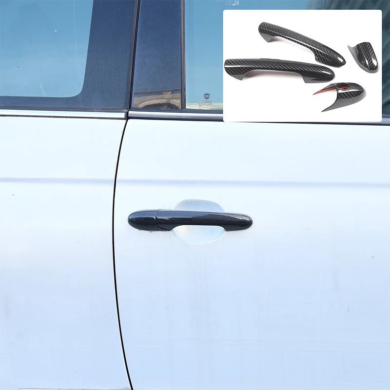 

4Pcs Real carbon fiber For Fiat 500 2007-2026+ car exterior handle cover decorative sticker car protection accessories