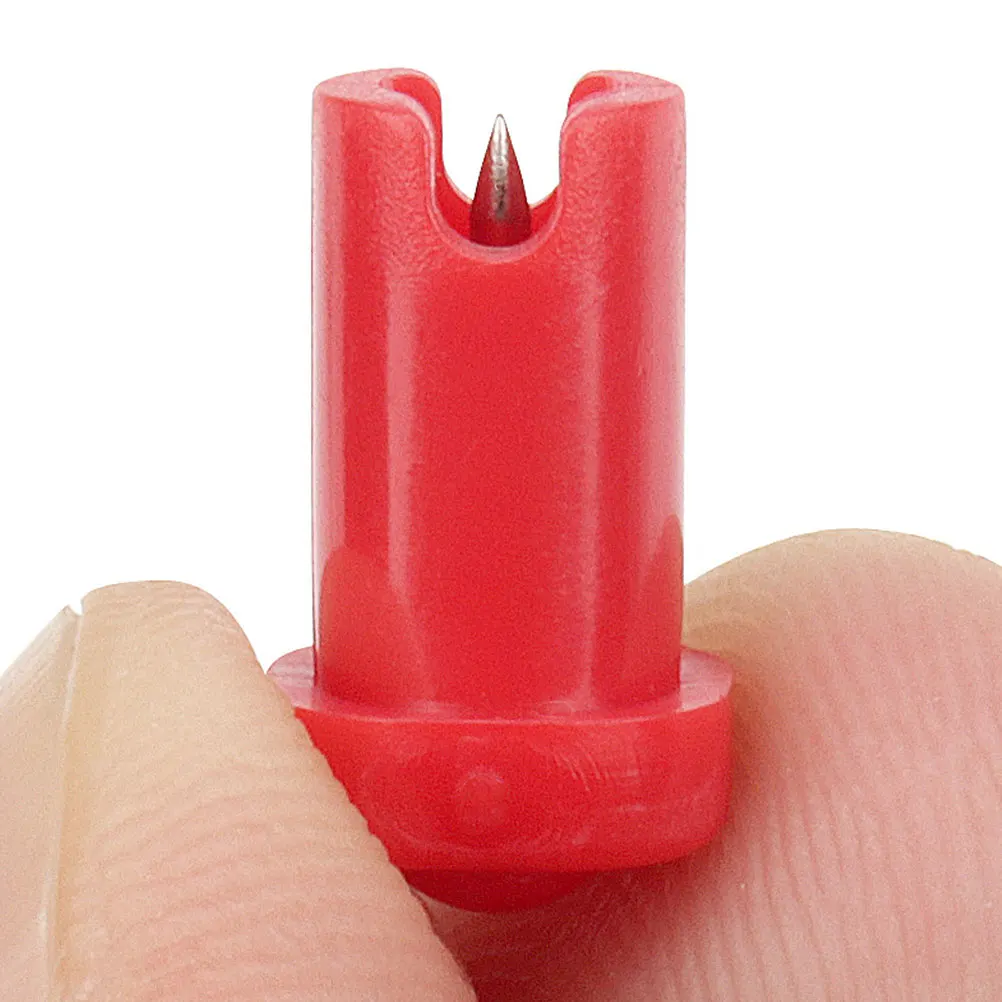 

100 Pcs Eyelash Glue Needle Extension Accessories Anti-blocking Pin Tool Red Bottle Glue Bottle Tips Lash Extension Supplies