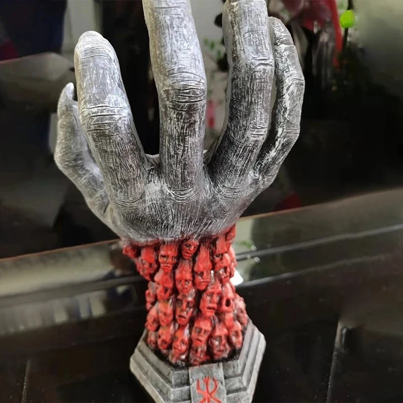 Berserk Statue Figure Hand of God Skeleton Devil Hand Ornament Accessories Halloween Decoration for Indoor Outdoor Home Collecti