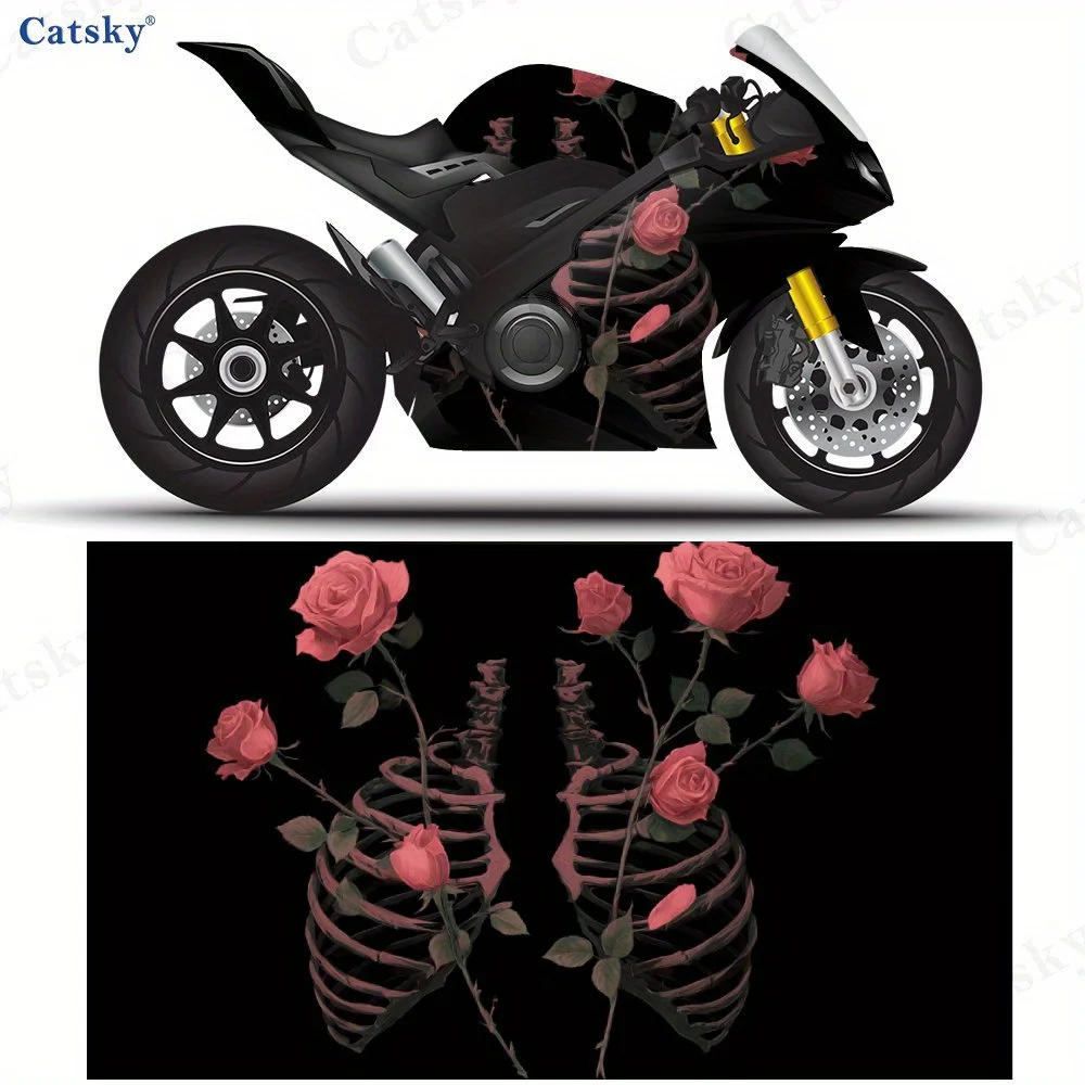 

Intimate Double Skull Motorcycle films PVC films for motorcycle customization durable adhesive stickers
