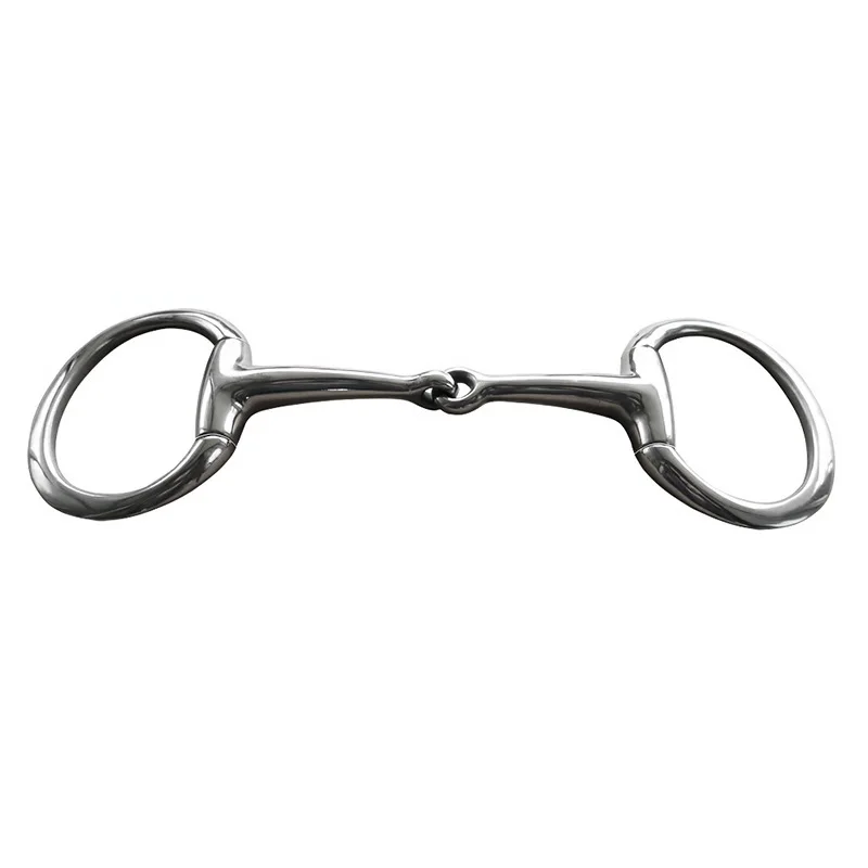 Horse Gag eggbutt bit Snaffle Bite Stainless Steel 125/130/135mm Loose Oval Link Mouthpiece Horse Training Equestrian Equipment