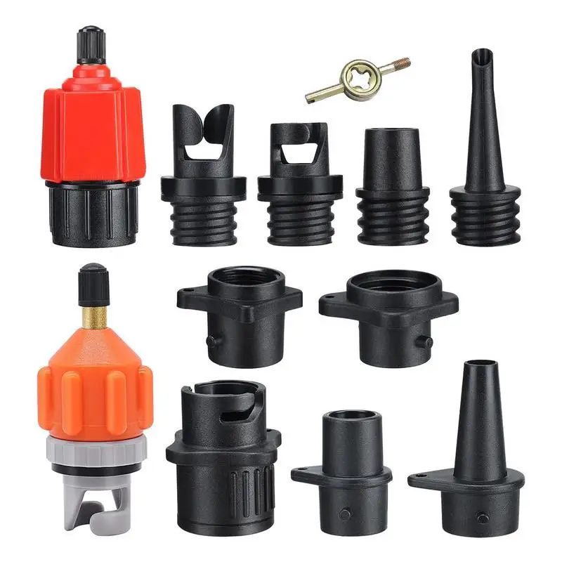 Paddle Board Pump Adapter Air Pump Adapter 9 Nozzles Pumping Head Connector Air Pump Attachment For Inflatable Kayak Paddle