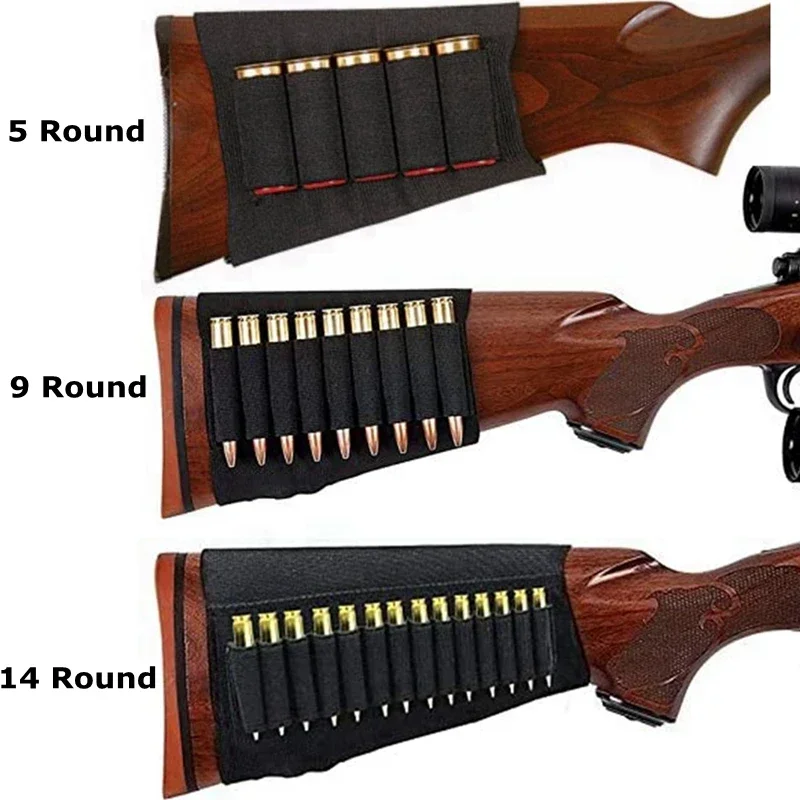 Six-eight-nine rifle stock shell holder, twelve-gauge shotgun magazine pouch, hunting bullet magazine belt, outdoor