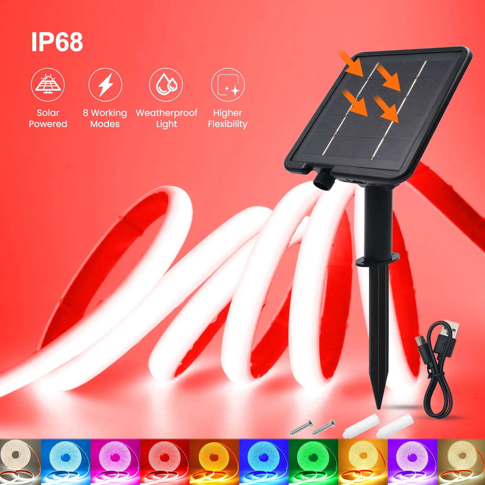 luzes-led-solares-externas-24v-fita-cob-ip68-a-prova-d'Agua-320-leds-m-branco-vermelho-verde-azul-amarelo-rosa-roxo-fita-flexivel