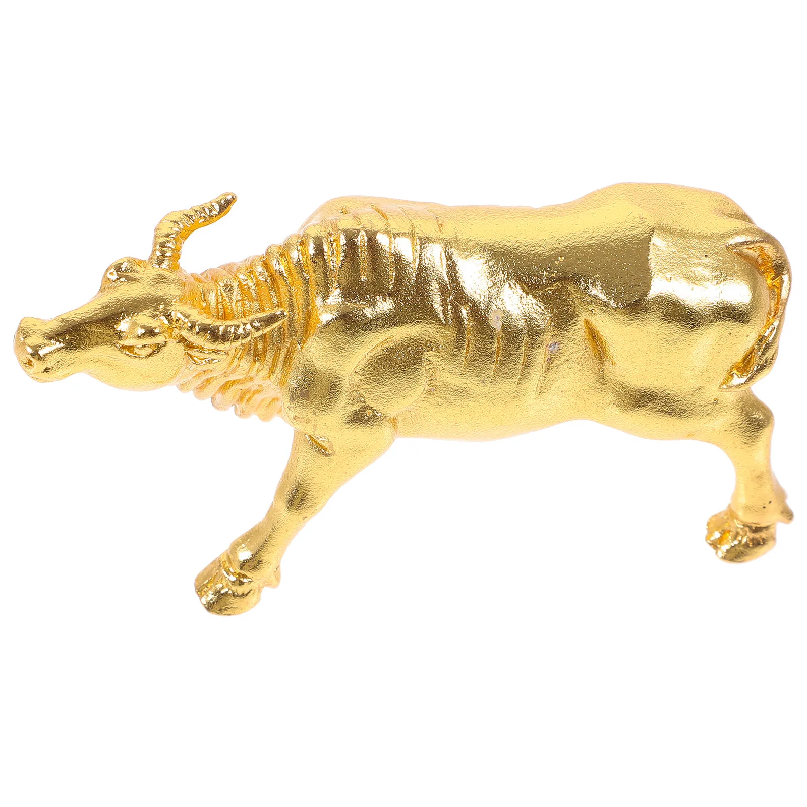 Brass Vintage Bull Desktop Ornament Retro Ox Sculpture Cattle Decoration for Home Tabletop Bull Brass Statue Ox Shaped Sculpture