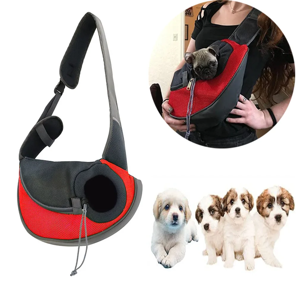 

Pet Sling Bag Dog Out Durable Soft Pet Shoulder Bag Carrier Breathable Mesh Travel Crossbody Bag For Puppy Cat Hiking Camping