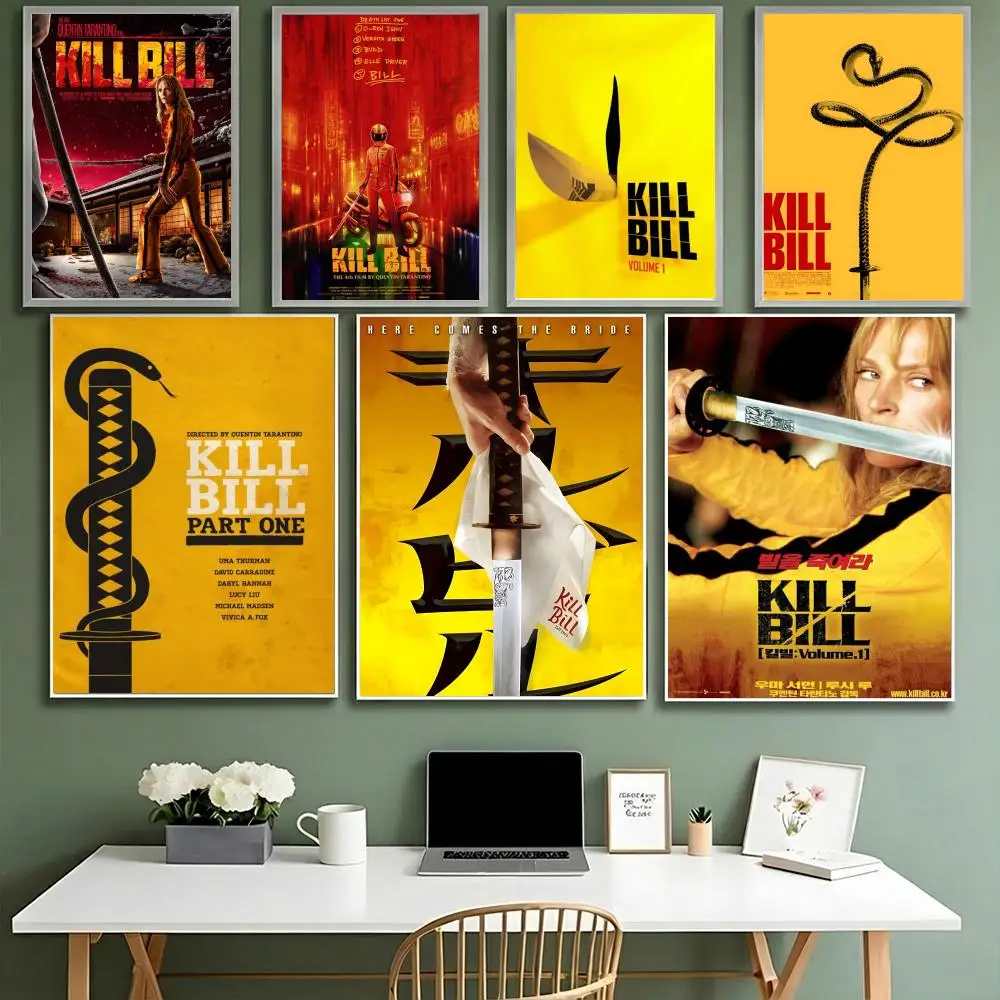 Movie K-Kill Bill Poster HD Waterproof High-Toughness Self-Adhesive Wall Decor Universal