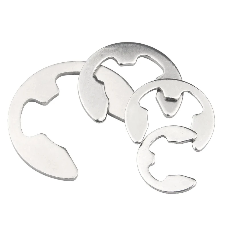 232/322pcs 304 Stainless Steel E-Clips Assortment Kit External Retaining Rings Set M1.5-M15 Metric Snap Ring for Marine Auto
