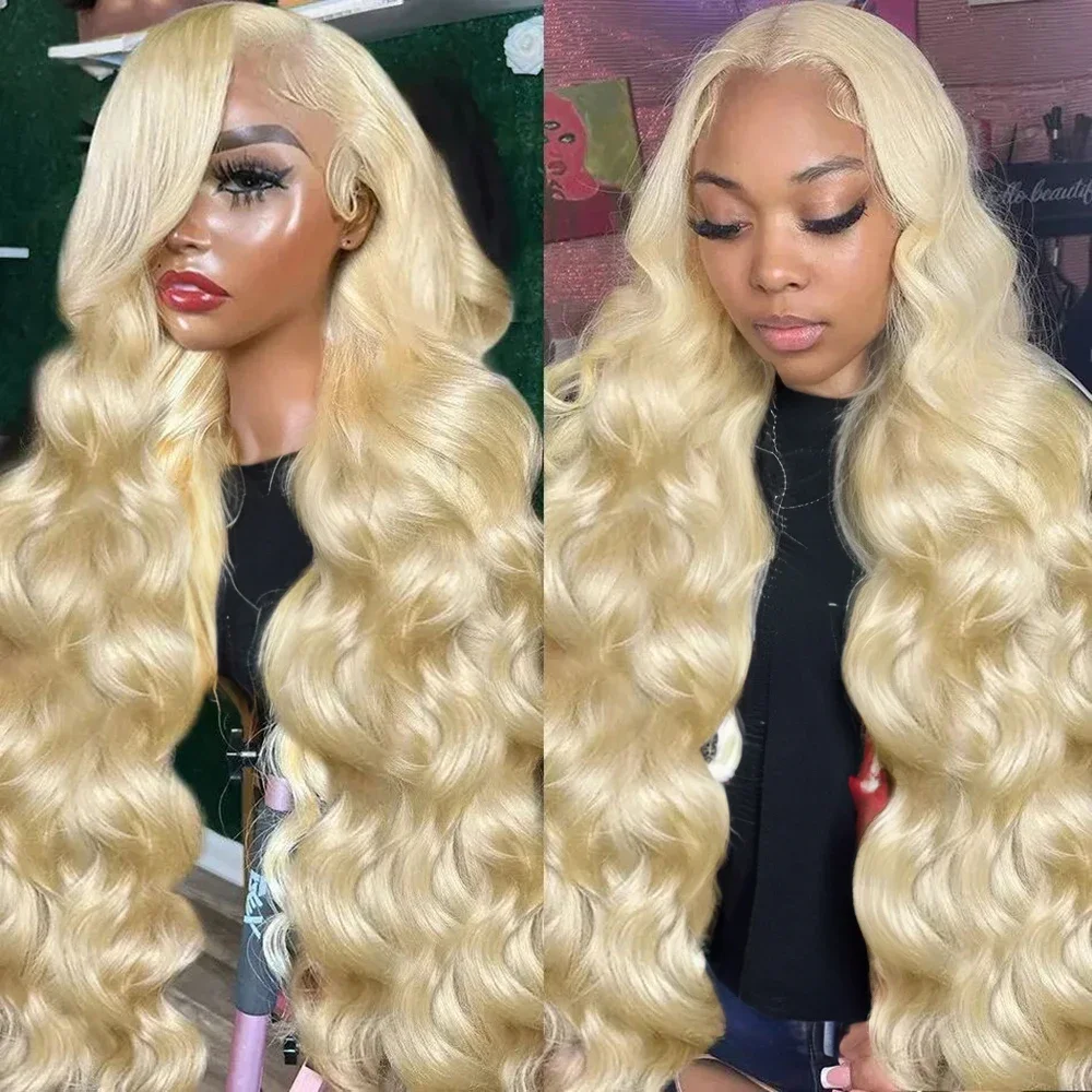 13x6 Body Wave HD 613 Honey Blonde Lace Frontal Human Hair Wig 200 Density Brazilian Color 13x4 Lace Front Wig For Women