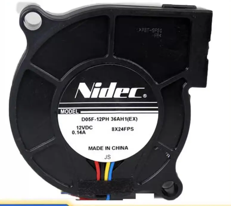 

Nidec D05F-12PH 36AH1 DC 12V 0.14A 50x50x15mm 4-Wire Server Cooling Fan