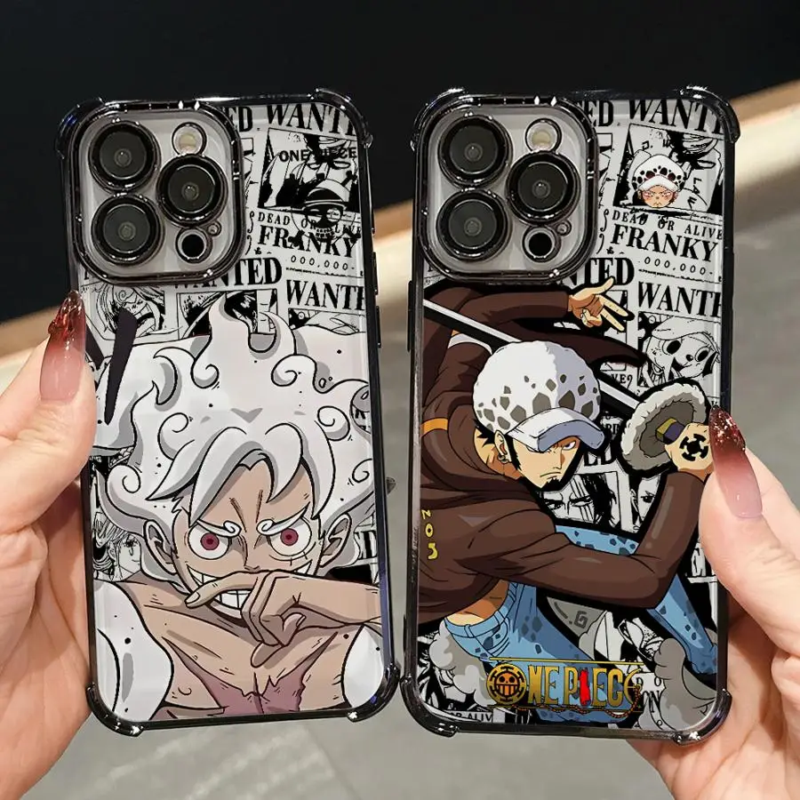 One Piece Luffy Trafalgar D Water Law Plating Phone Case For Samsung S26 S25 S24 S23 S22 S21 S20 FE Note20 Edge Plus Ultra 4G