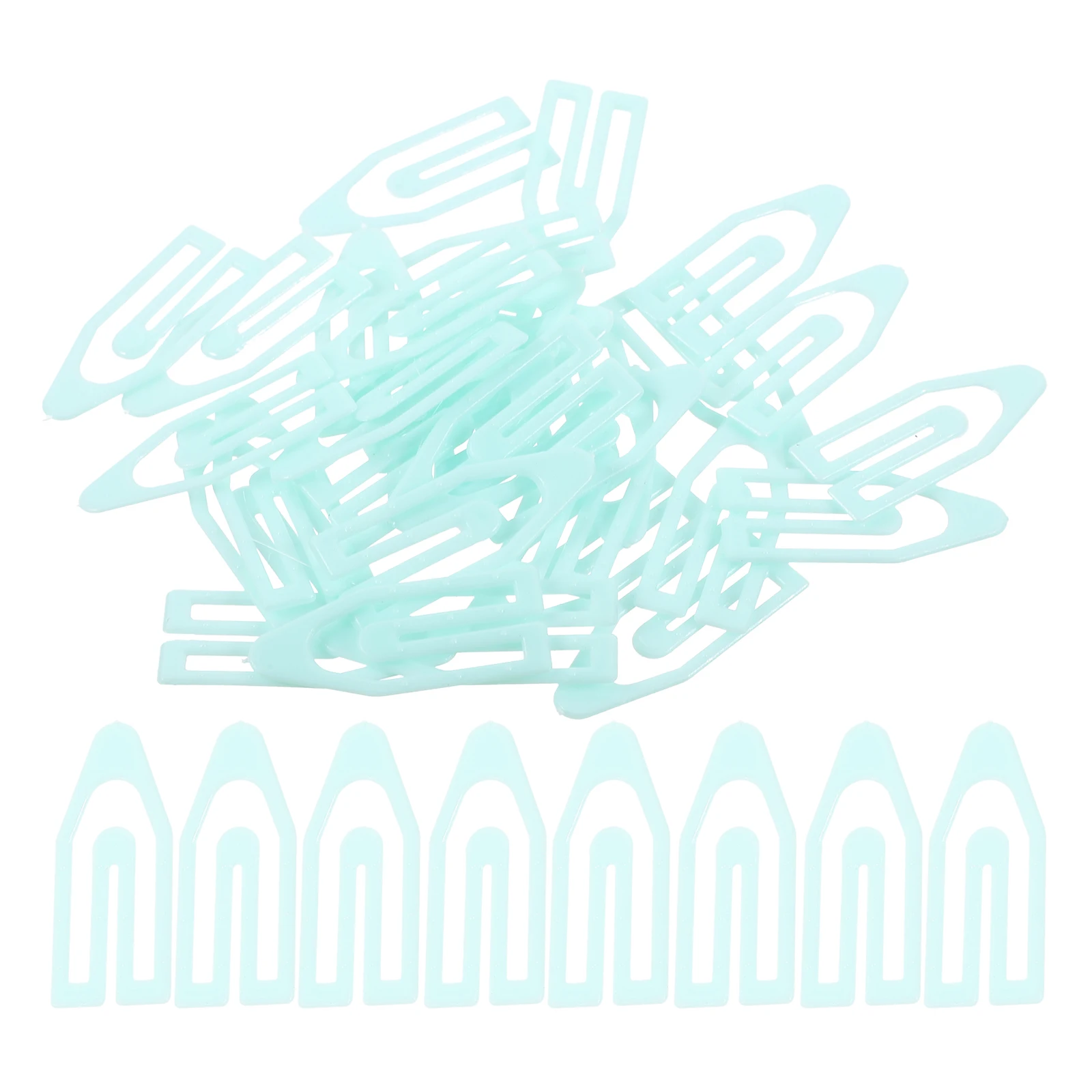 

60pcs Creative Shaped File Clips For Document Organization Funny Design Paper Clips Sky-Blue Office Supplies Decorative
