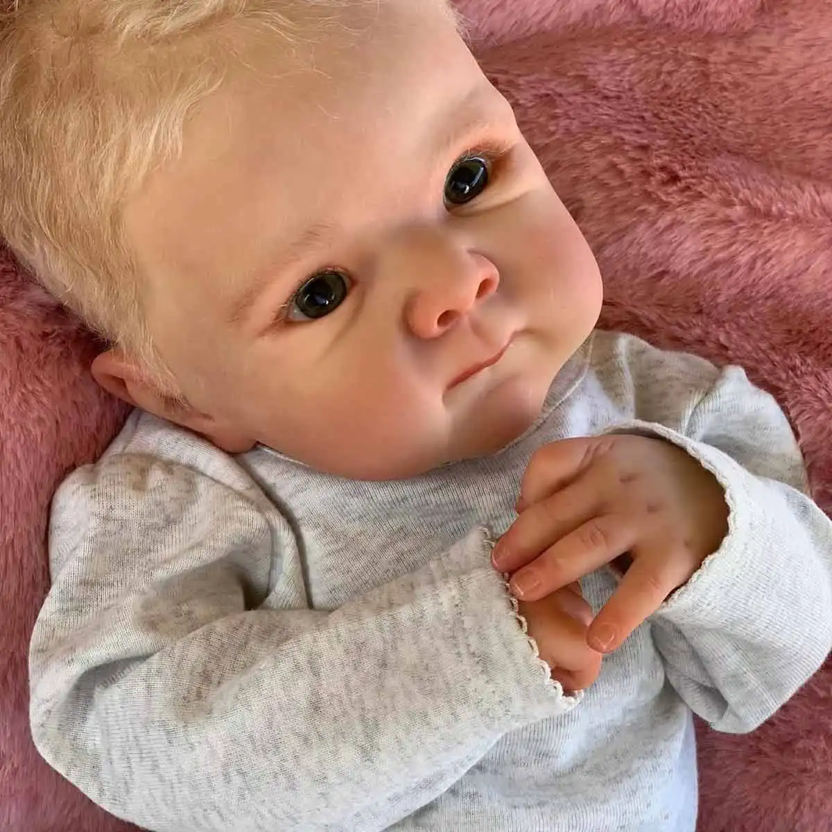 

JOYORA 50CM Fashionable Baby Doll Soft Cloth Body Rebirth Doll Realistic Finished Handmade Art Doll High Quality Birthday Gift