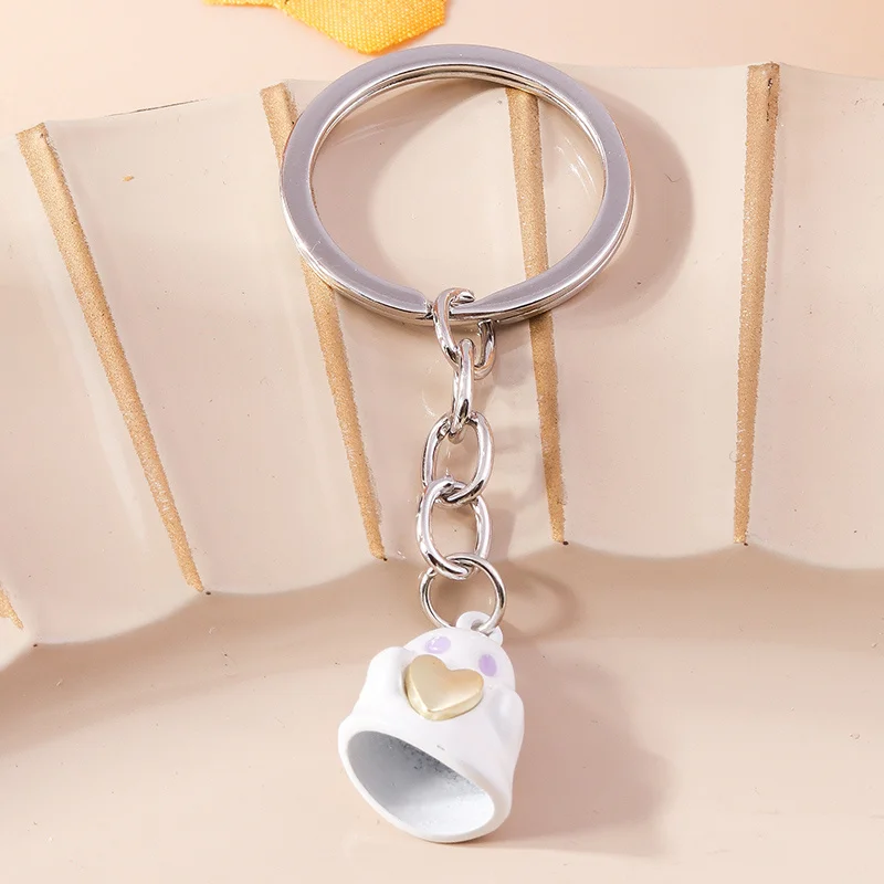 Aihua Mode Halloween Schlüsselanhänger Emaille Gruseliger Geisterhut Kürbis Schlüsselanhänger für Frauen Halloween Nacht Schmuck – Detail 16