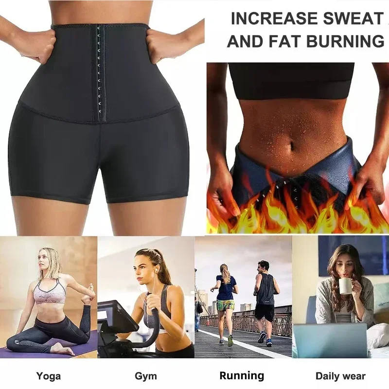 Pantalones de sauna para mujer, moldeadores de cintura, para pérdida de peso, quemagrasas, de cintura alta, pantalones de sudoración.