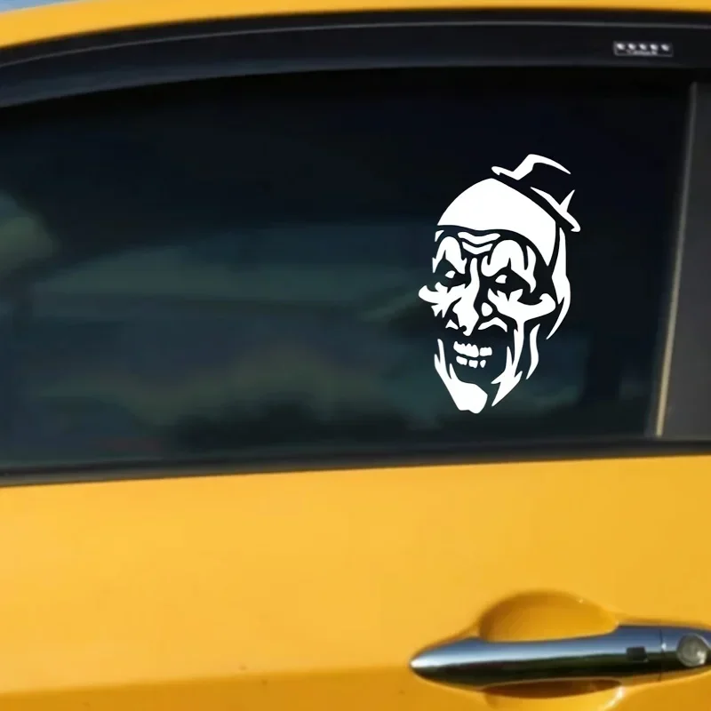 

Laptops, Skateboards & Water Bottles Creepy Clown Face Sticker, Edgy Decal for Cars