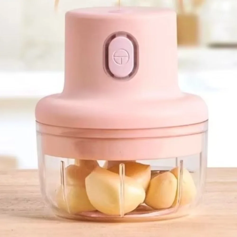 

USB Rechargeable Mini Electric Garlic Chopper Sturdy Practical Garlic Masher Machine Portable Meat Grinder