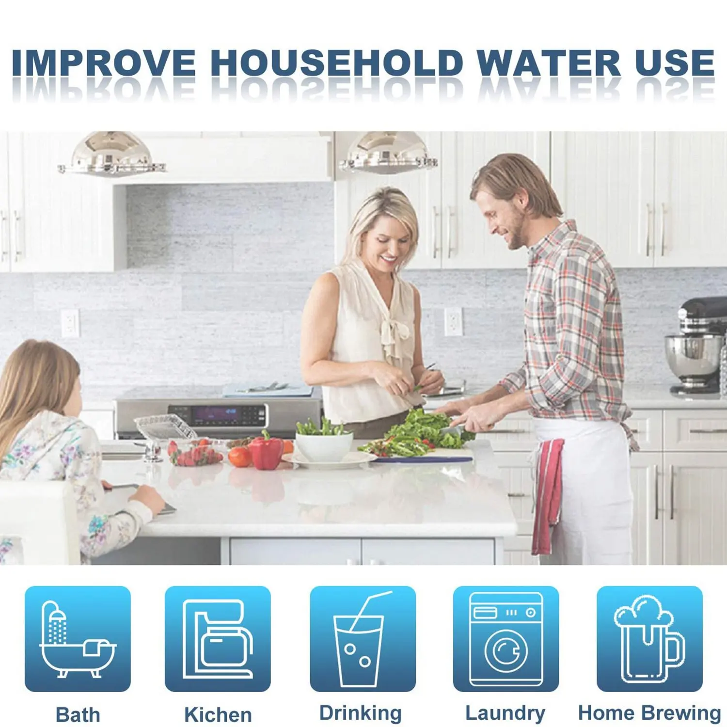 Cartouche Filtrante à Sédiments pour Toute la Maison, Filtre à Eau Universel, 10 Micromètres, Paquet de 6