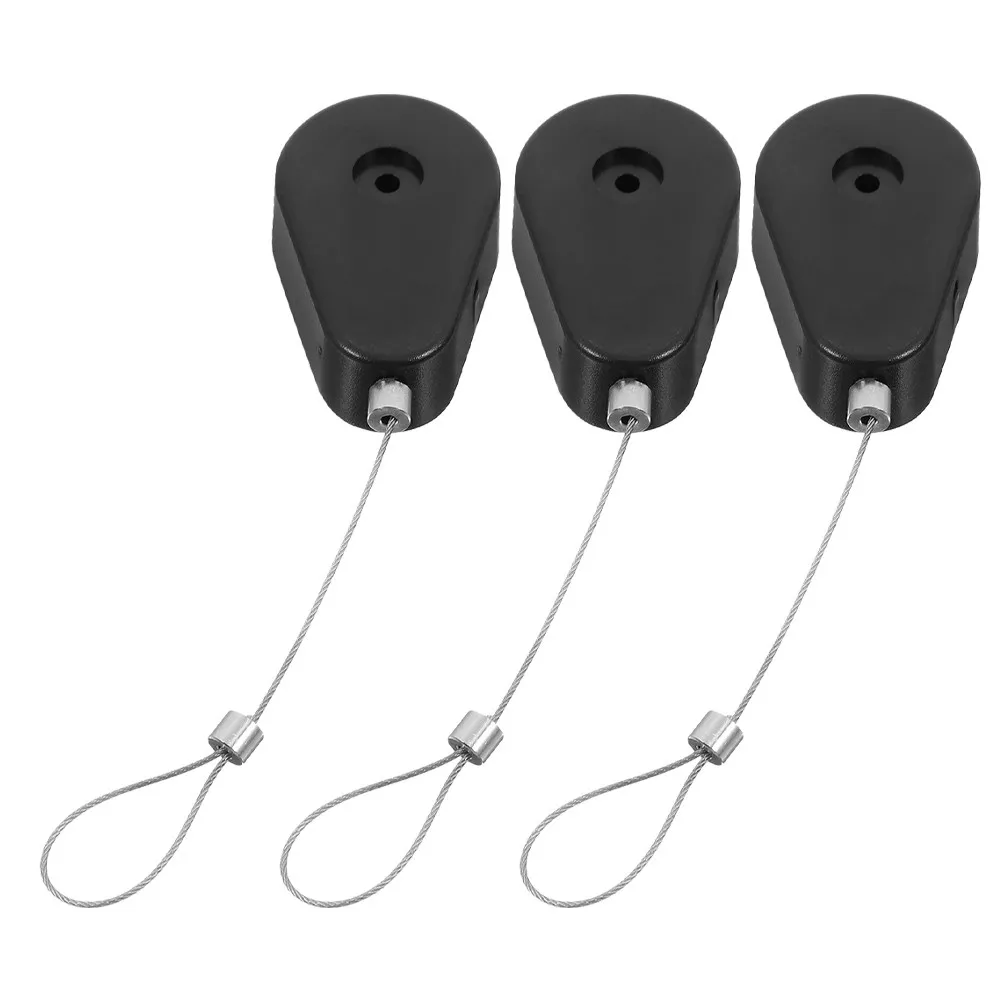 

3Pcs Retractable Anti Theft Cable Box Steel Wire Lock Security for Door Access Control Garage Warehouse Equipment
