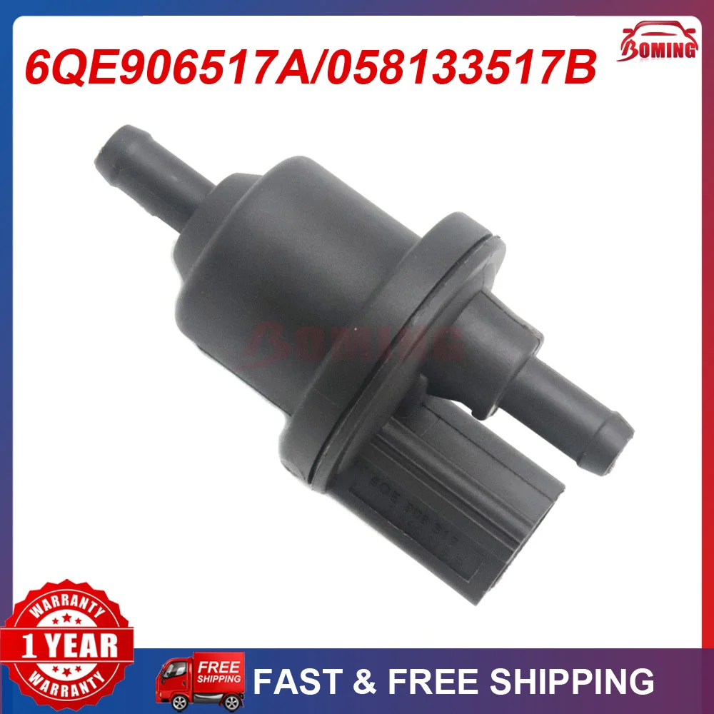 New Fuel Tank Breather Solenoid Valve 6QE906517 For Volkswagen Jetta Golf Beetle Audi A3 A4 A6 A8 S4 TT Skoda 058133517B