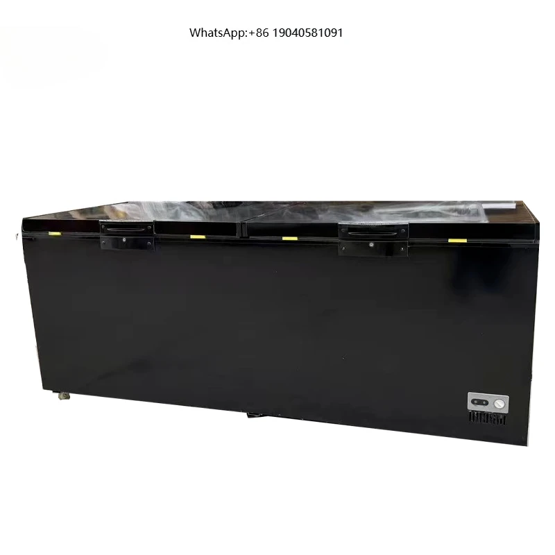 Customizable Novel Black Brand Deep Chest Freezer with Wheels 2/3/4-Door Commercial Horizontal Freezer