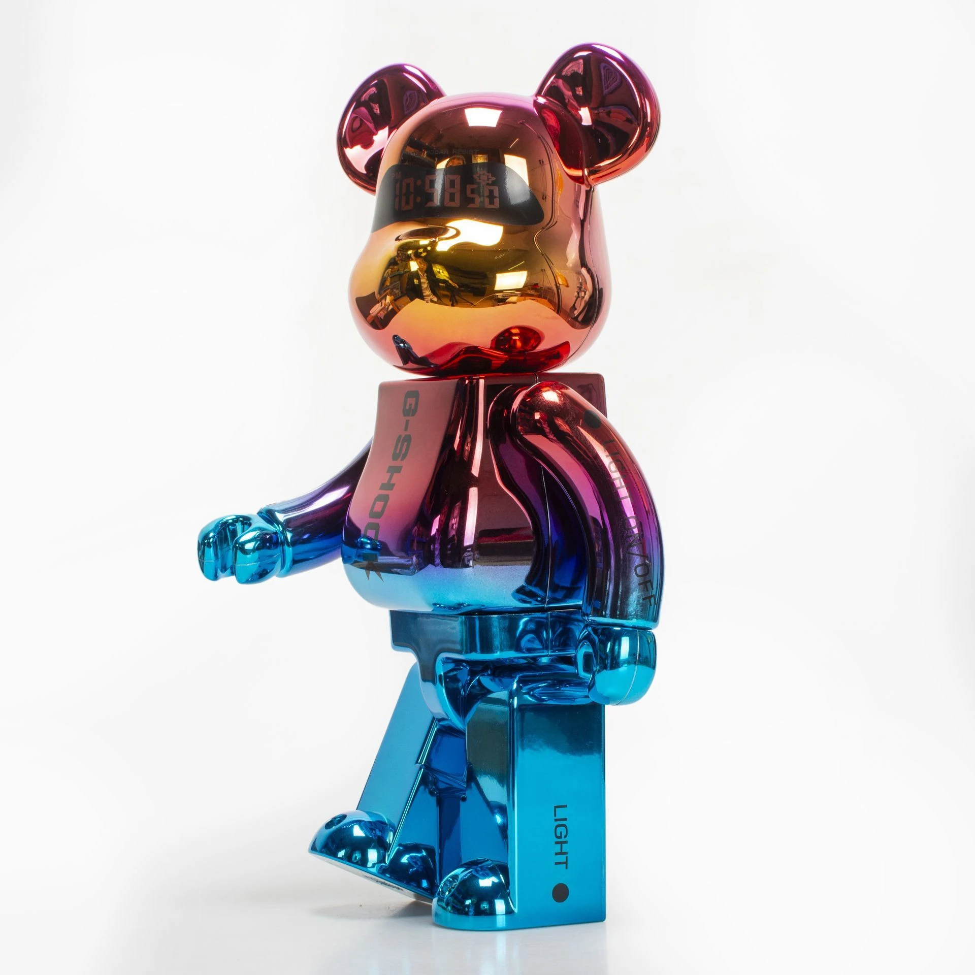 Bearbrick 400% shanghai noite galvanoplastia edição 28cm altura 11 polegadas coleção presente figura decoração para casa ornamento