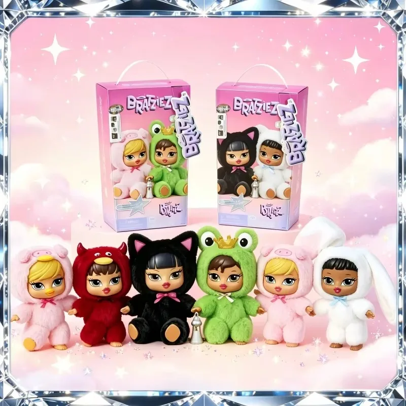 

Original Bratz Bratziez Iconz Series Blind Box Plush Pendant Doll Mystery Box Keychain Bag Charm Collectible Toy Unboxing Gift