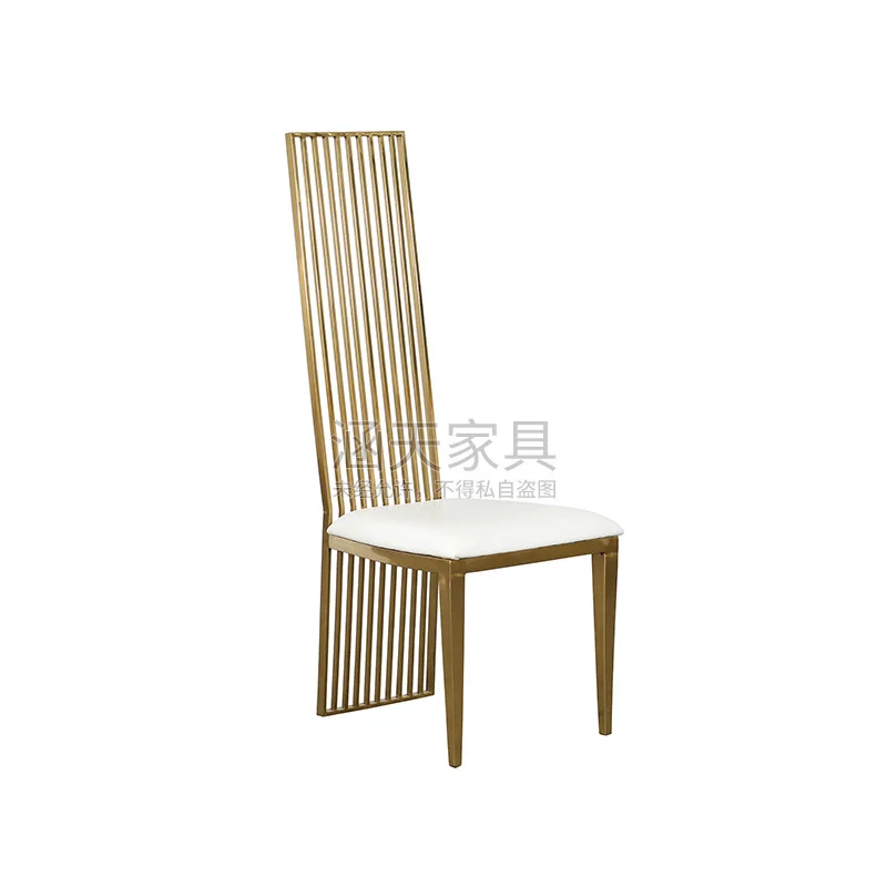 Round tube hollow backrest star hotel large chair seafood hotel restaurant marriage chair