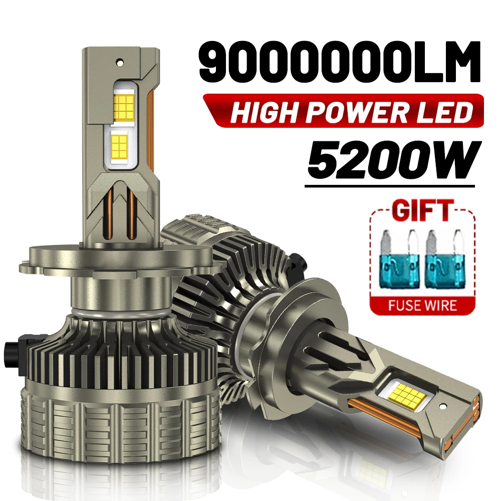 

5200W H4 H7 Светодиодные фары 9000000LM Супер яркие H7 H3 H11 H8 H1 HB3 9005 9006 HB4 9012 9007 H13 Автомобильные фары 9054 CSP Противотуманные фары