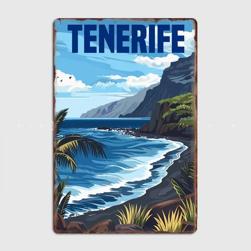 Tenerife Island Spain Travel Scenic Spot Poster Metal Plaques Tin Sign Home Decor Room Decoration