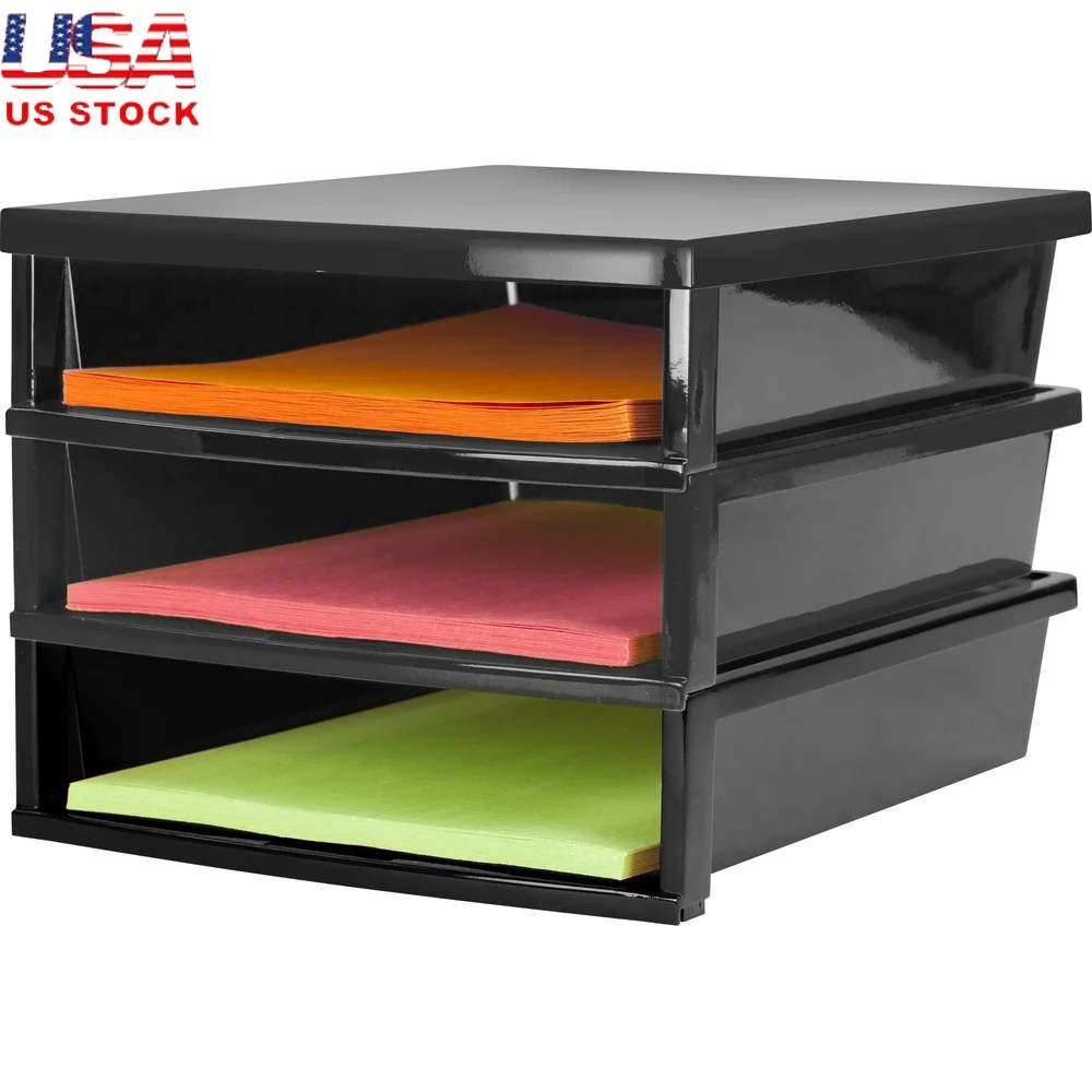 

Быстрый стек, 3 слота, сортировщик бумаги, прочный пластиковый органайзер для литературы, бесплатная сборка, черный, 6 слотов, вмещает 500 листов каждый